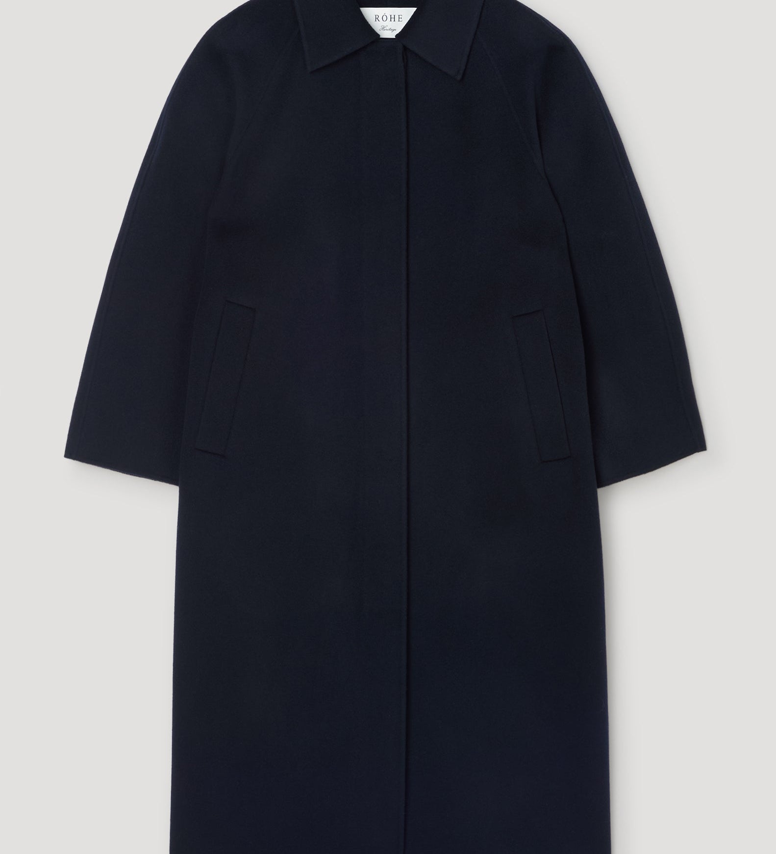 ROHE - Double - faced wool padded coat | navy
