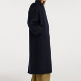 ROHE - Double - faced wool padded coat | navy