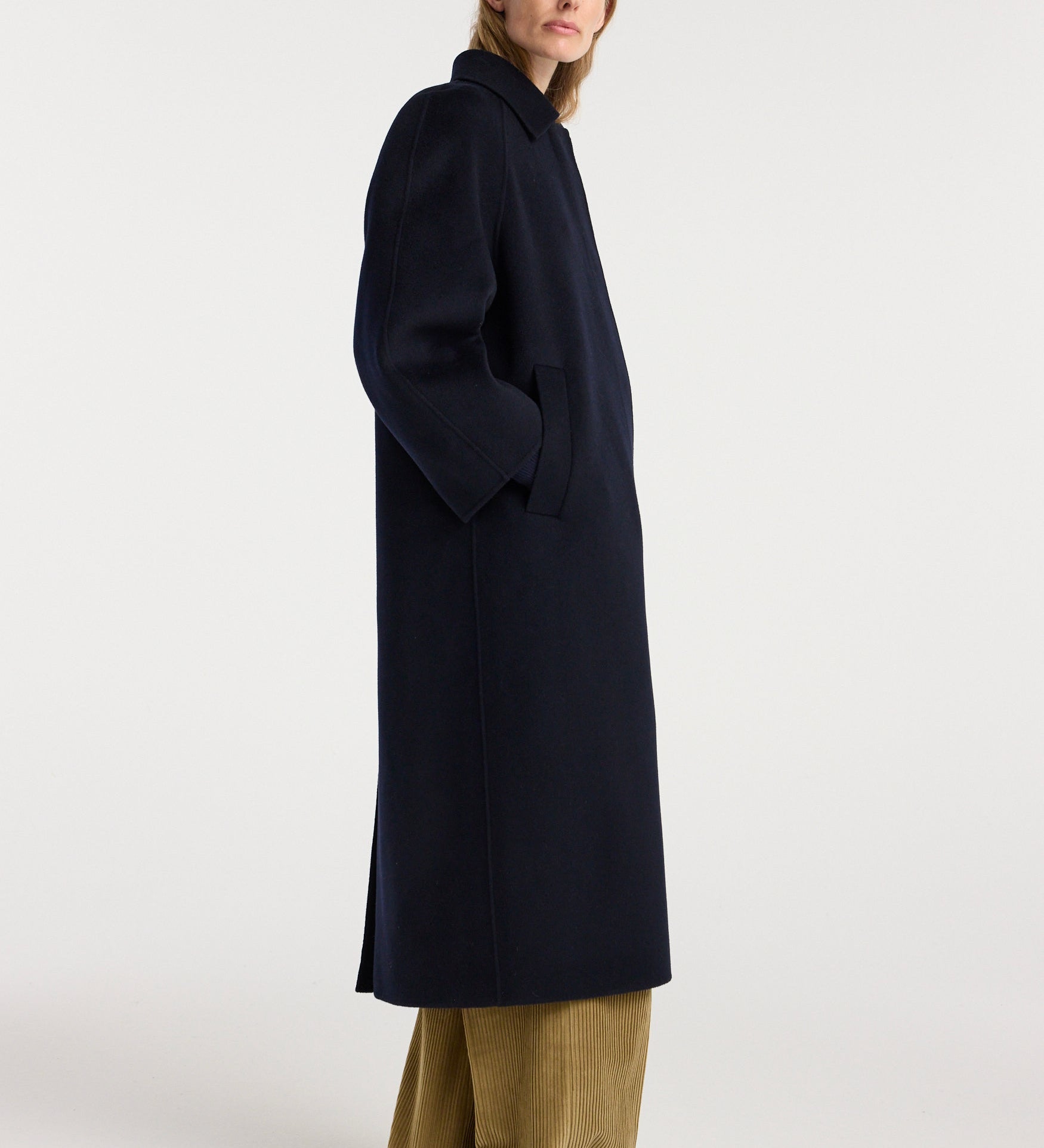 ROHE - Double - faced wool padded coat | navy
