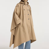 ROHE - Hooded cape trenchcoat | beige