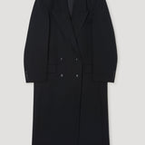 ROHE - Double breasted tailored coat | black