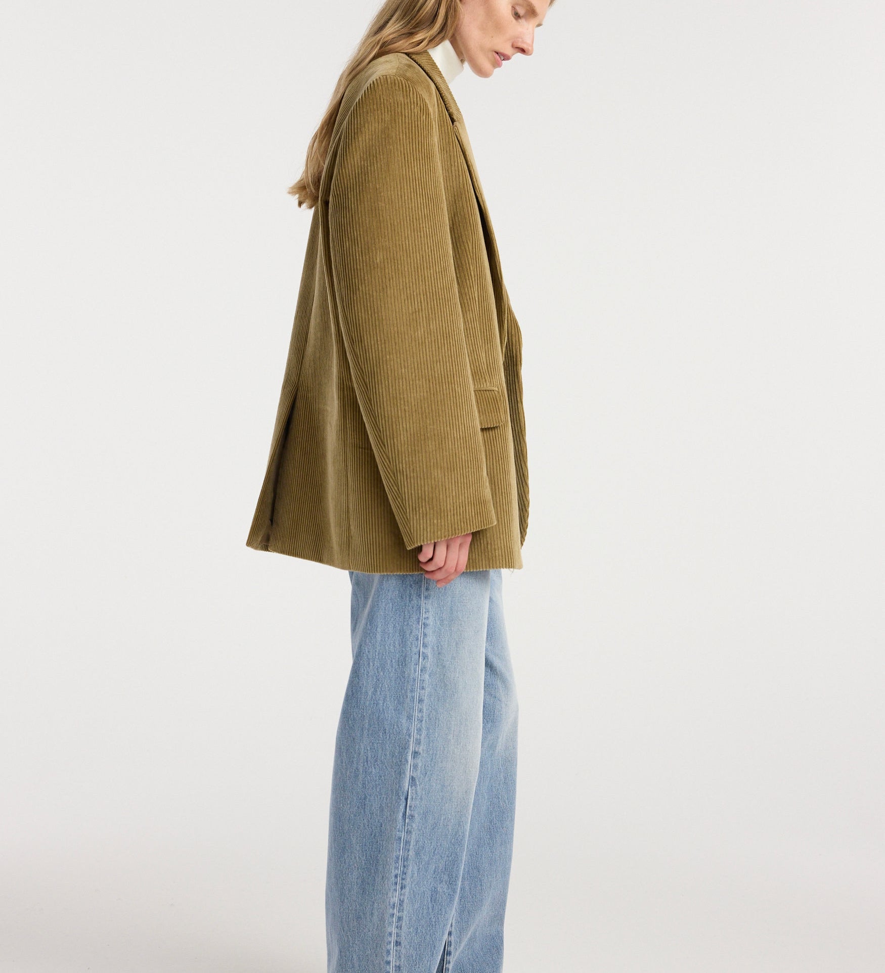 ROHE - Oversized corduroy blazer jacket | beige
