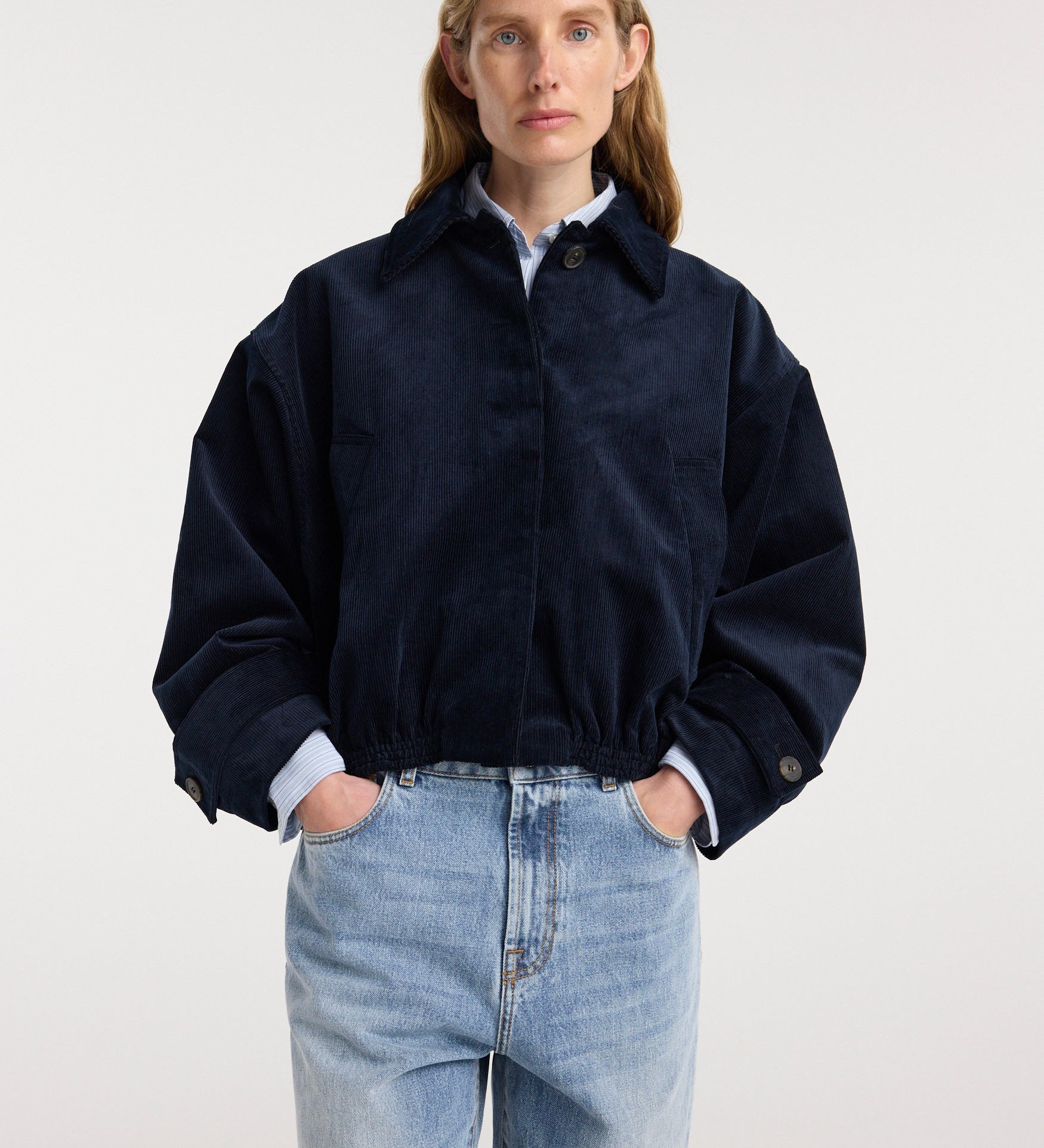 ROHE - Corduroy blouson jacket | night
