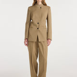 ROHE - Overlap lapel blazer | heritage stripe