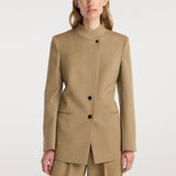 ROHE - Overlap lapel blazer | heritage stripe