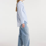 ROHE - Oxford striped shirt | blue stripe