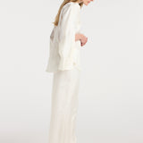 ROHE - Silk open - sleeve detailed shirt | cream