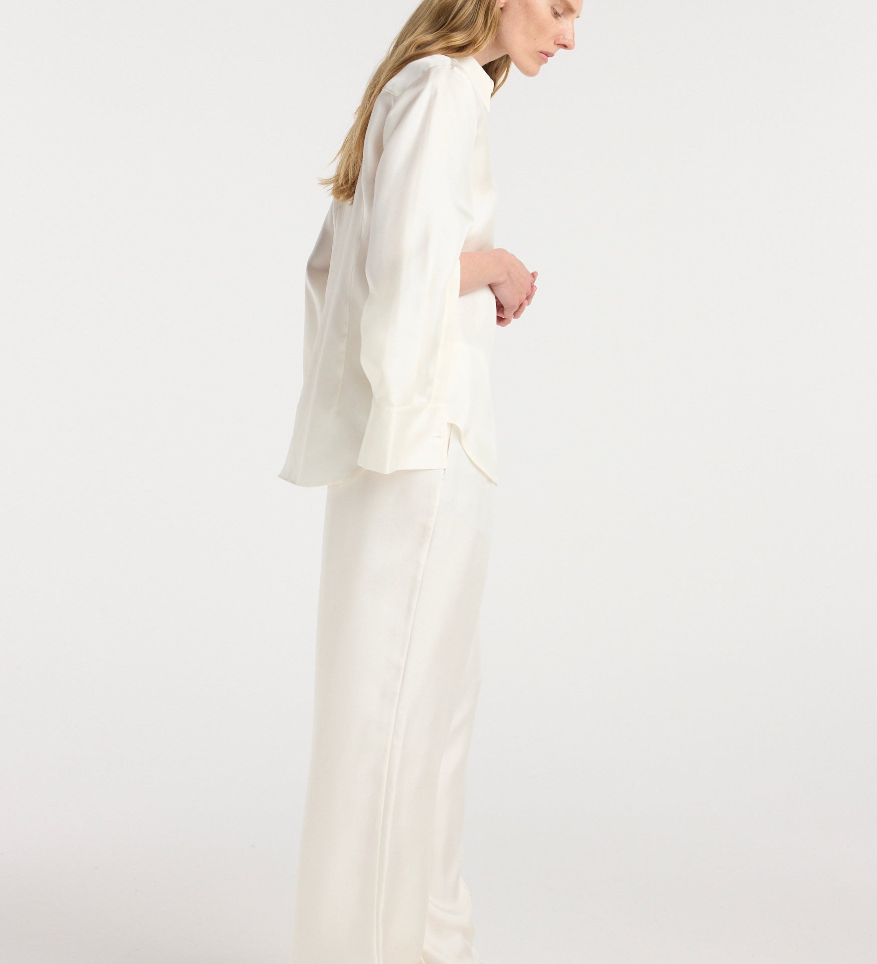 ROHE - Silk open - sleeve detailed shirt | cream