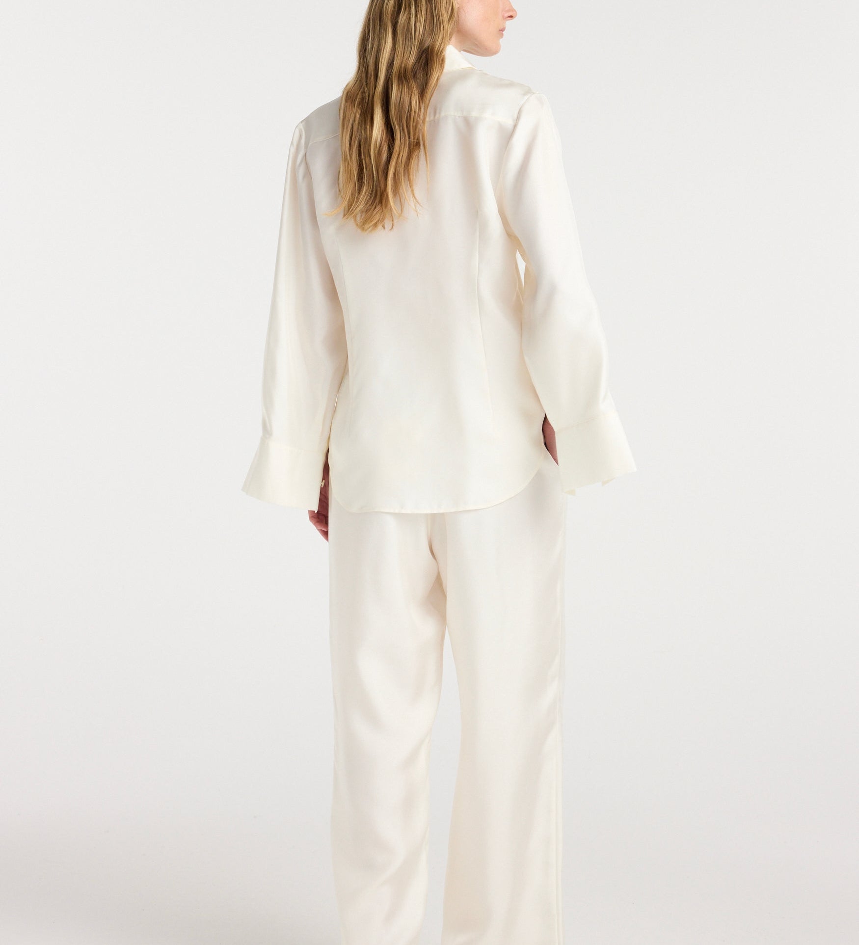 ROHE - Silk open - sleeve detailed shirt | cream