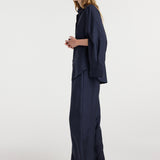 ROHE - Silk open - sleeve detailed shirt | night