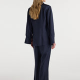 ROHE - Silk open - sleeve detailed shirt | night
