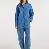 ROHE - Classic fit shirt | pacific blue