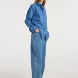 ROHE - Classic fit shirt | pacific blue