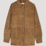 ROHE - Suede pankou overshirt | sage