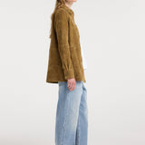 ROHE - Suede pankou overshirt | sage