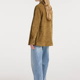 ROHE - Suede pankou overshirt | sage
