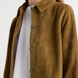 ROHE - Suede pankou overshirt | sage