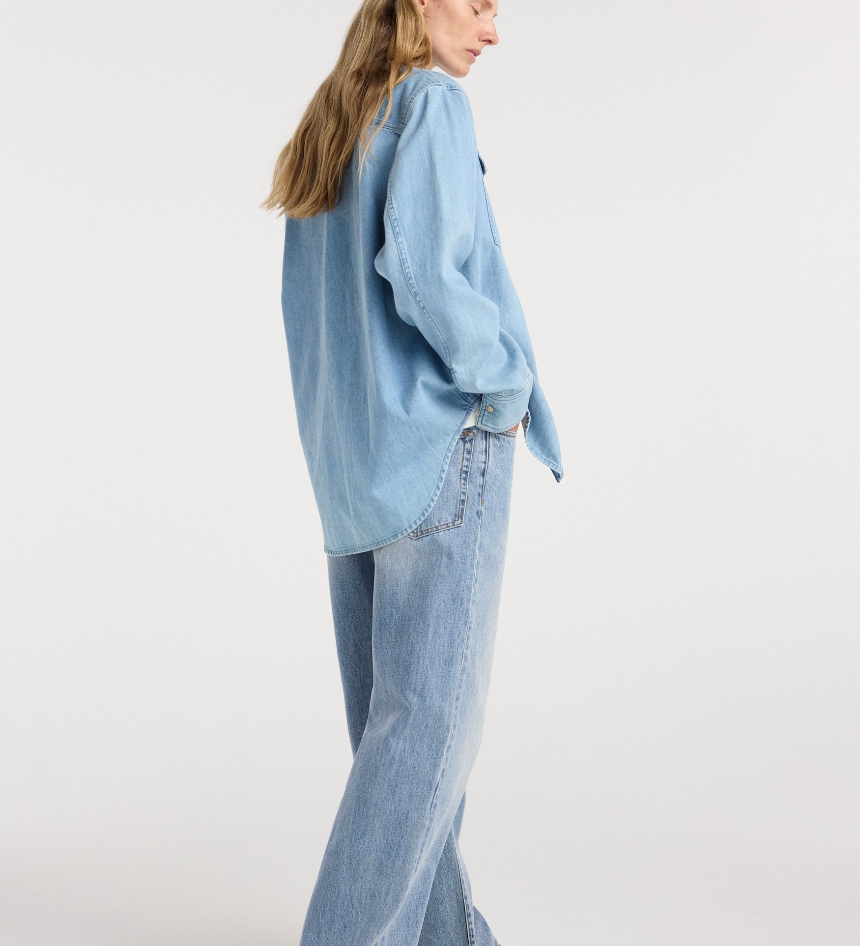 ROHE - Western denim shirt | classic blue