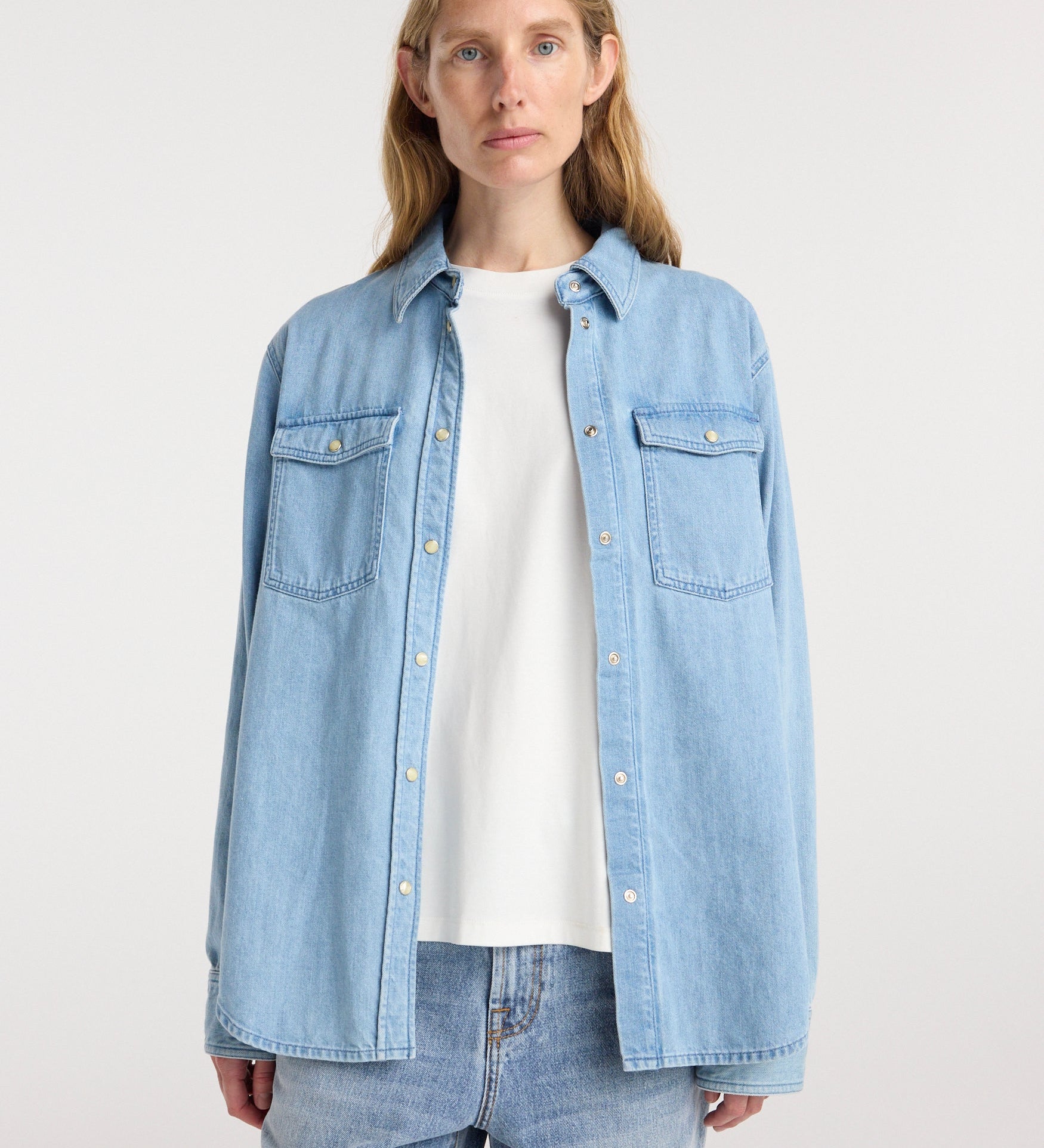 ROHE - Western denim shirt | classic blue