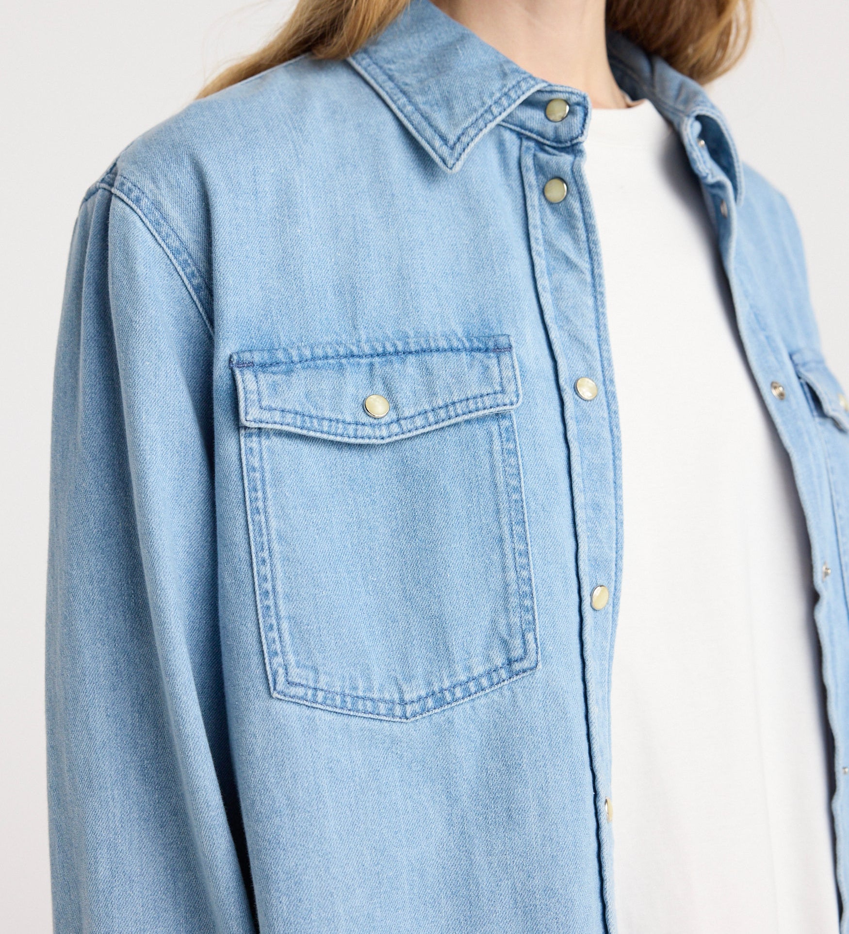 ROHE - Western denim shirt | classic blue