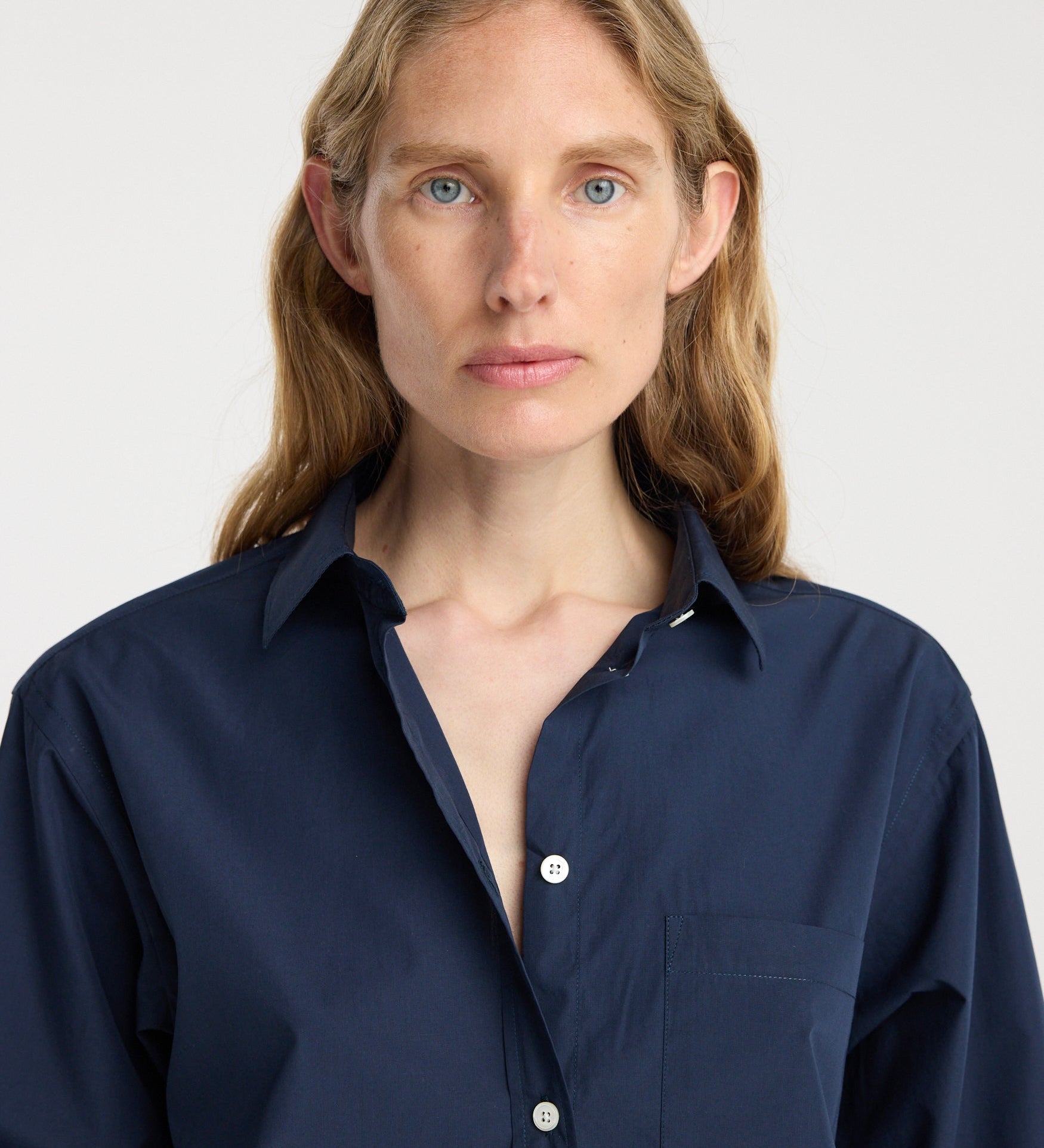 ROHE - Classic fit shirt | navy