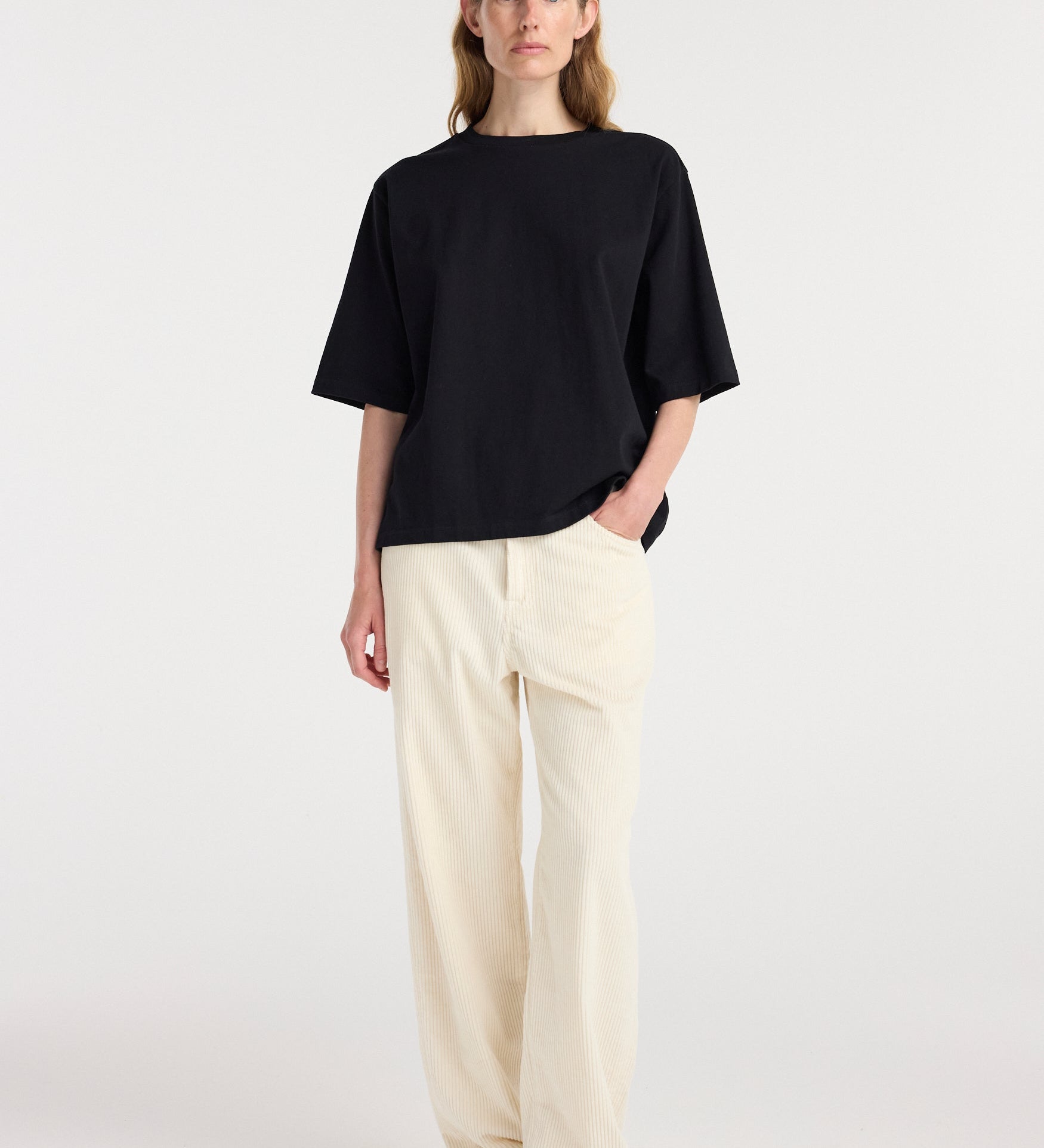 ROHE - Oversized cotton t - shirt | black