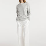 ROHE - Japanese mouliné jersey long sleeve | grey mouliné