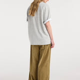 ROHE - Japanese mouliné jersey t - shirt | grey mouliné