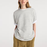 ROHE - Japanese mouliné jersey t - shirt | grey mouliné