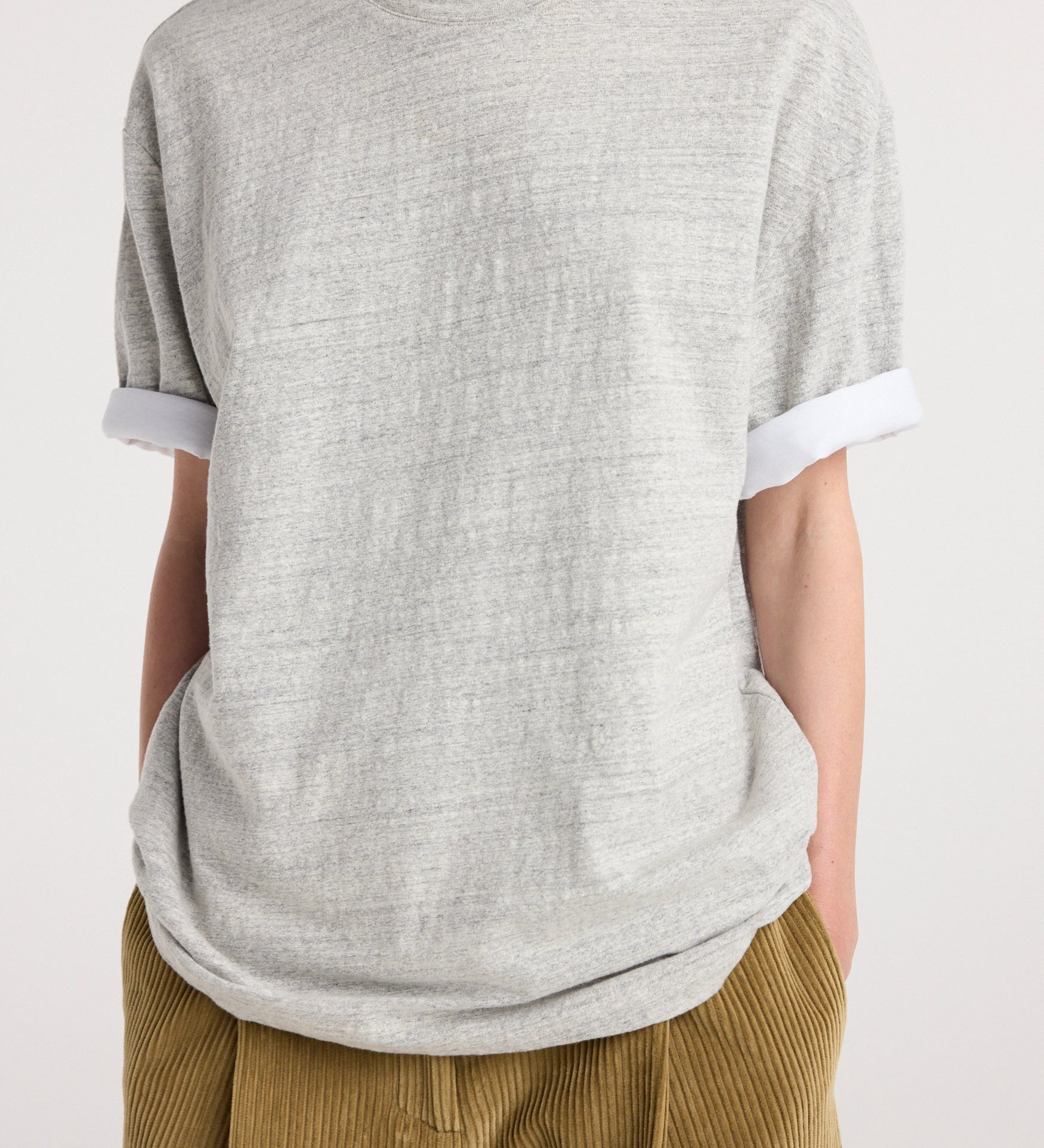 ROHE - Japanese mouliné jersey t - shirt | grey mouliné