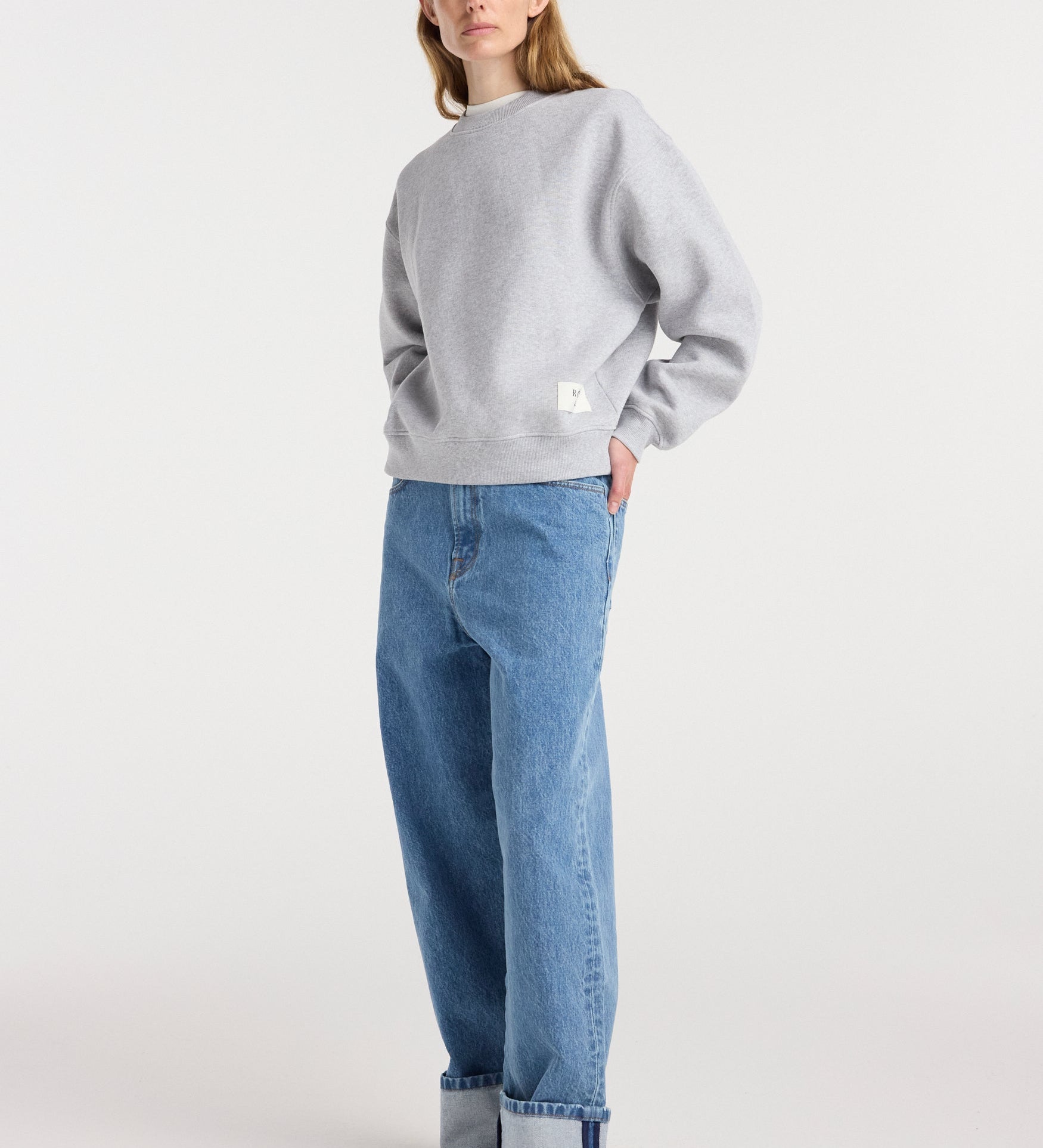 ROHE - Sweatshirt | mid grey melange