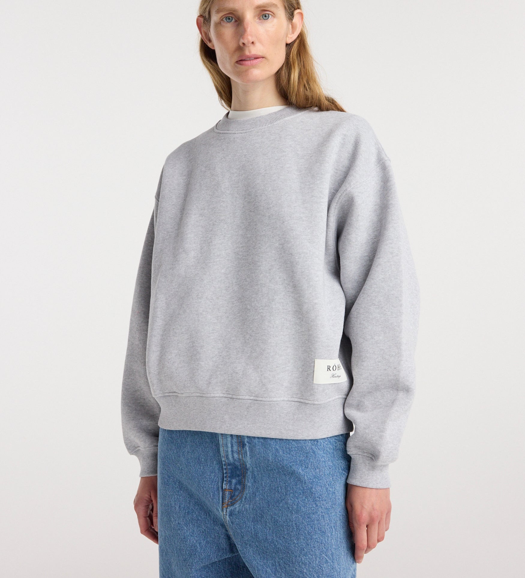 ROHE - Sweatshirt | mid grey melange