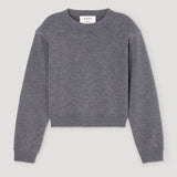 ROHE - Statement shoulder crewneck | mid grey melange