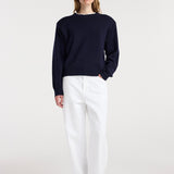 ROHE - Statement shoulder crewneck | navy