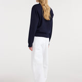 ROHE - Statement shoulder crewneck | navy