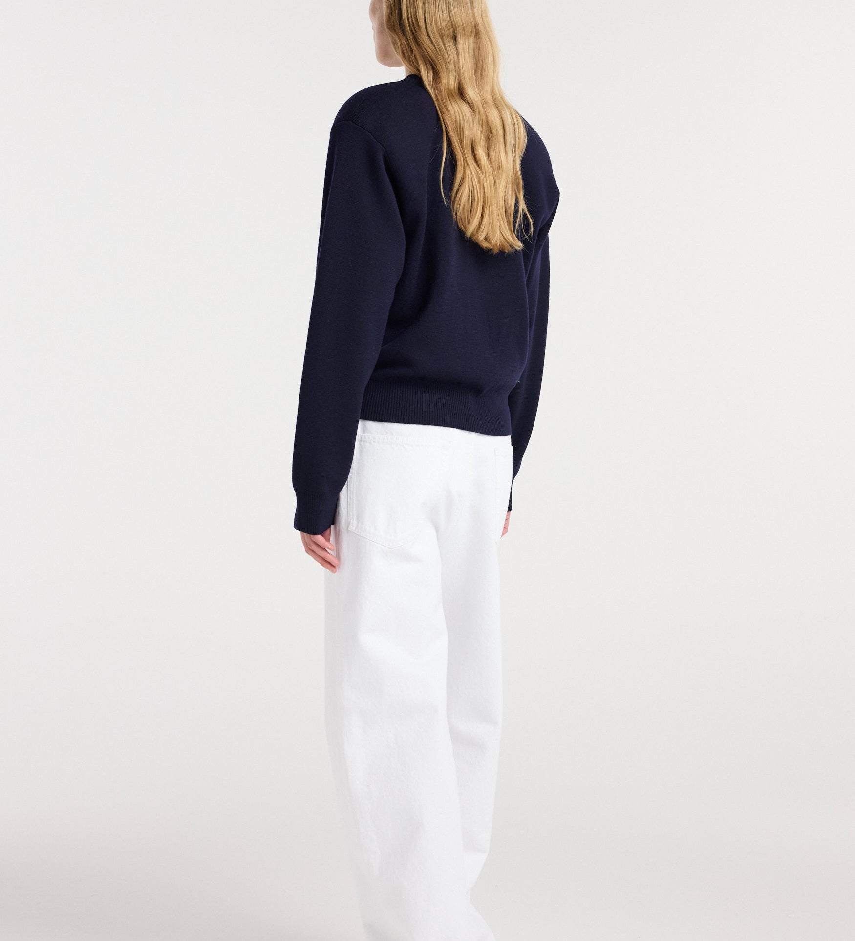ROHE - Statement shoulder crewneck | navy