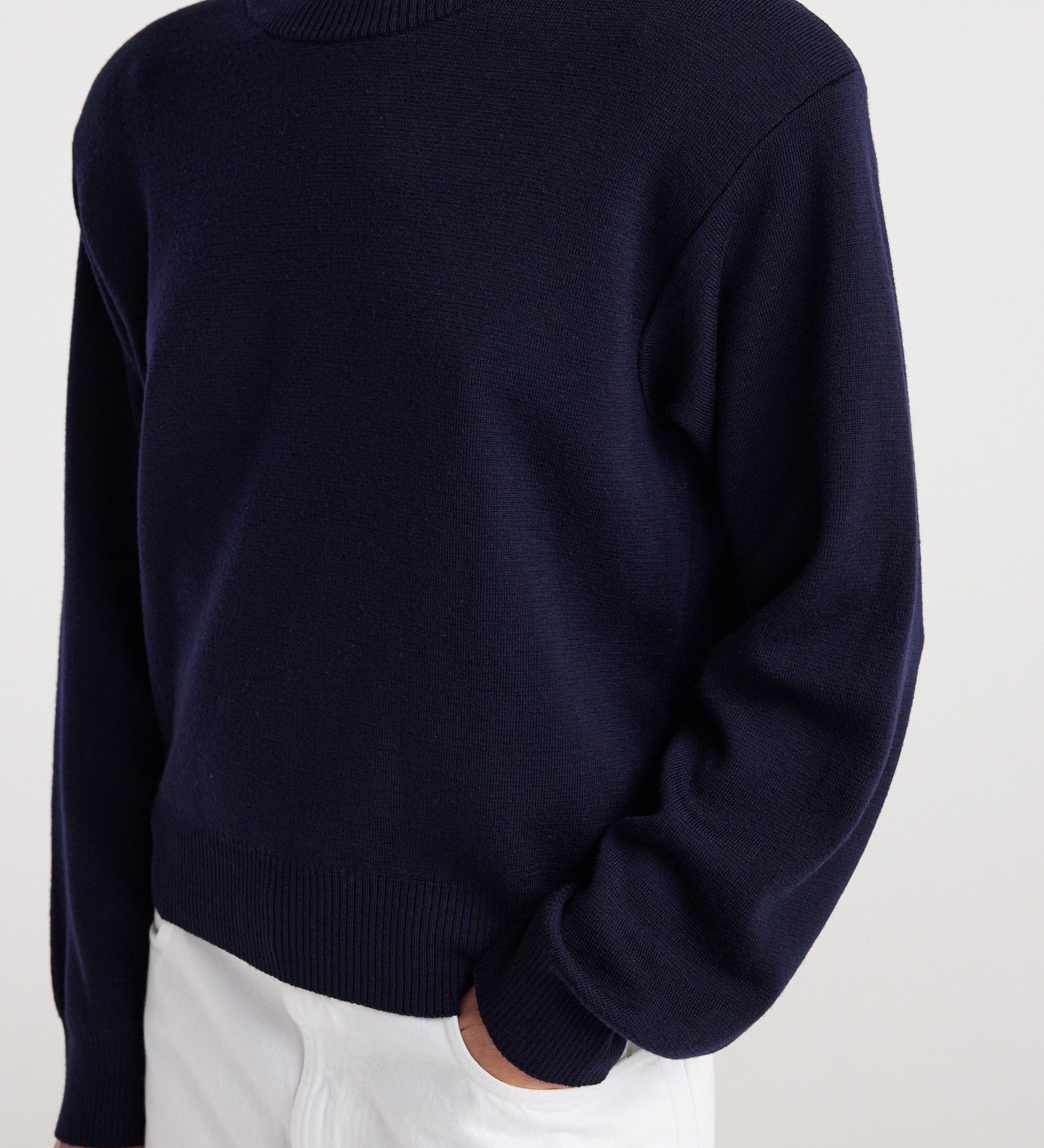 ROHE - Statement shoulder crewneck | navy