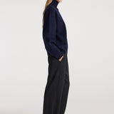 ROHE - Sculptural compact turtleneck | navy