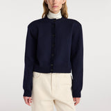 ROHE - Statement shoulder cardigan | navy