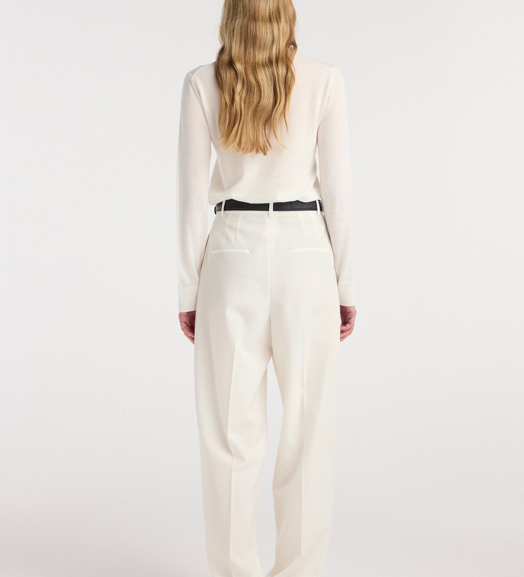 ROHE - Fine - knit wool cashmere turtleneck | off white
