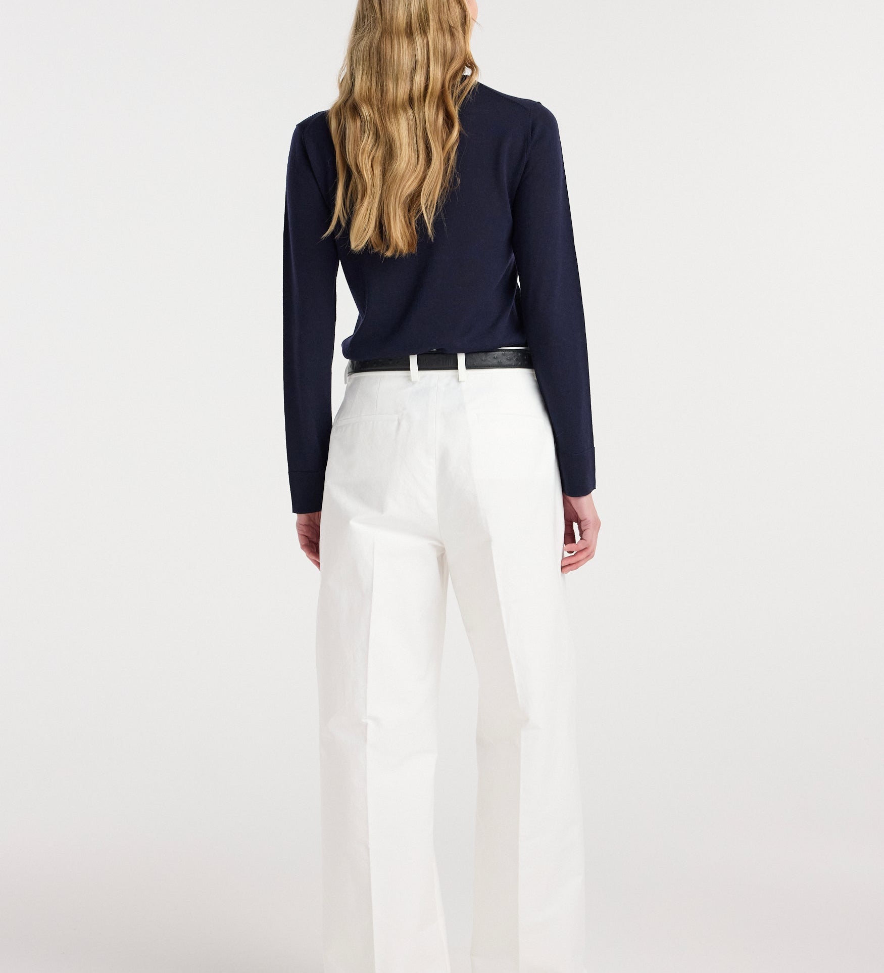 ROHE - Fine - knit wool cashmere turtleneck | navy
