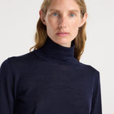 ROHE - Fine - knit wool cashmere turtleneck | navy