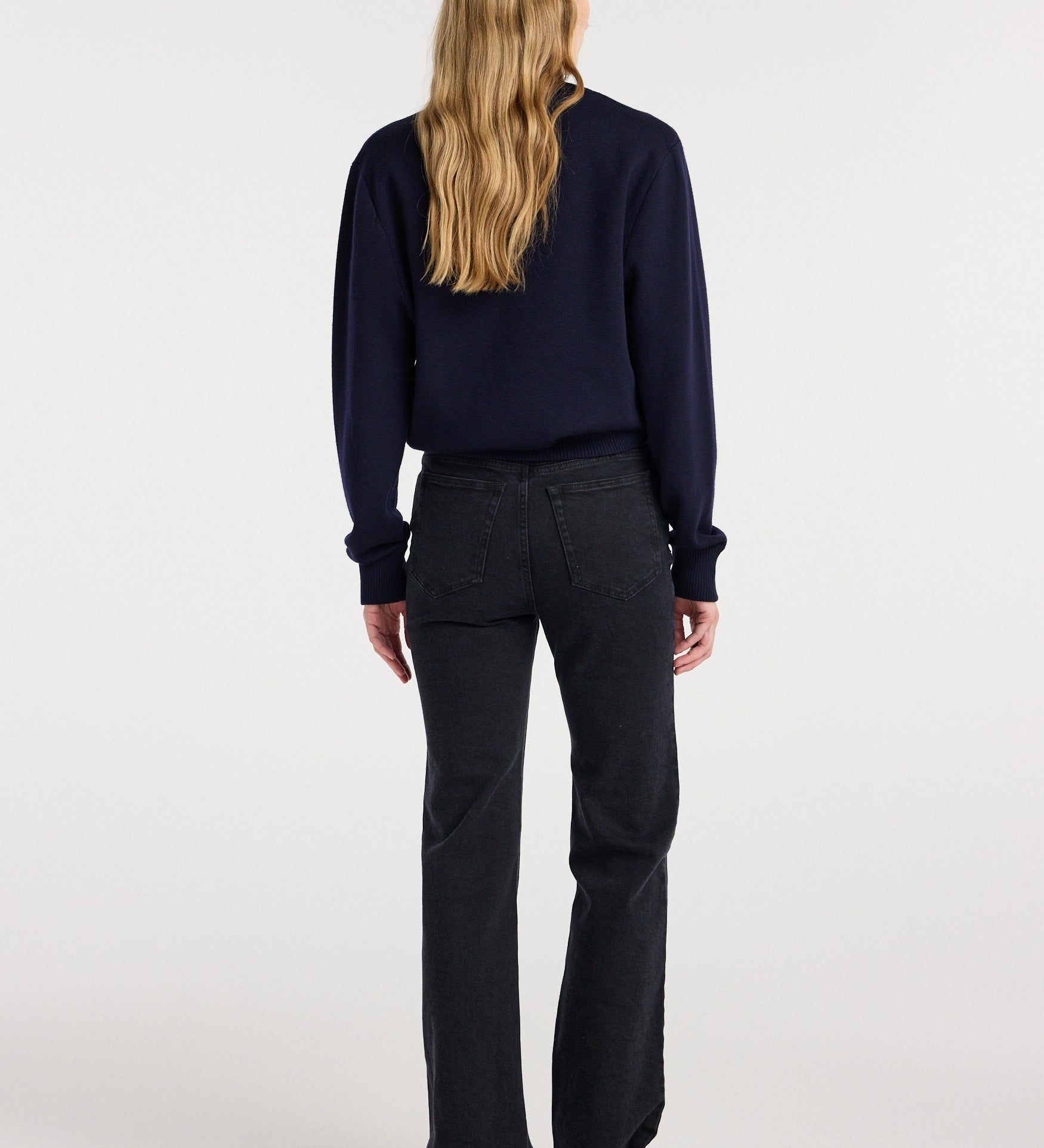 ROHE - Double v - neck jumper | navy