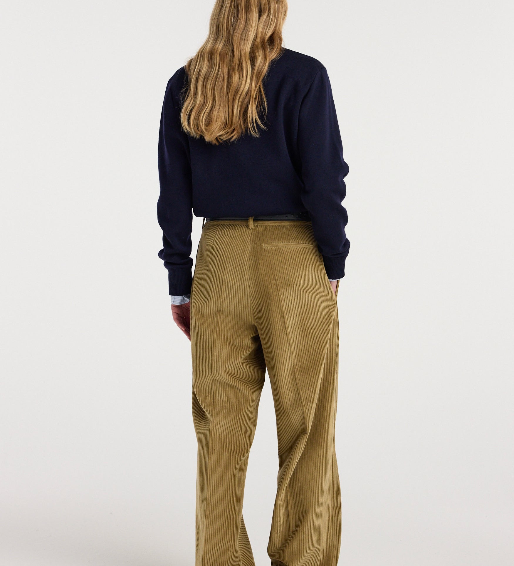 ROHE - Ted - Lower waist corduroy trousers | beige