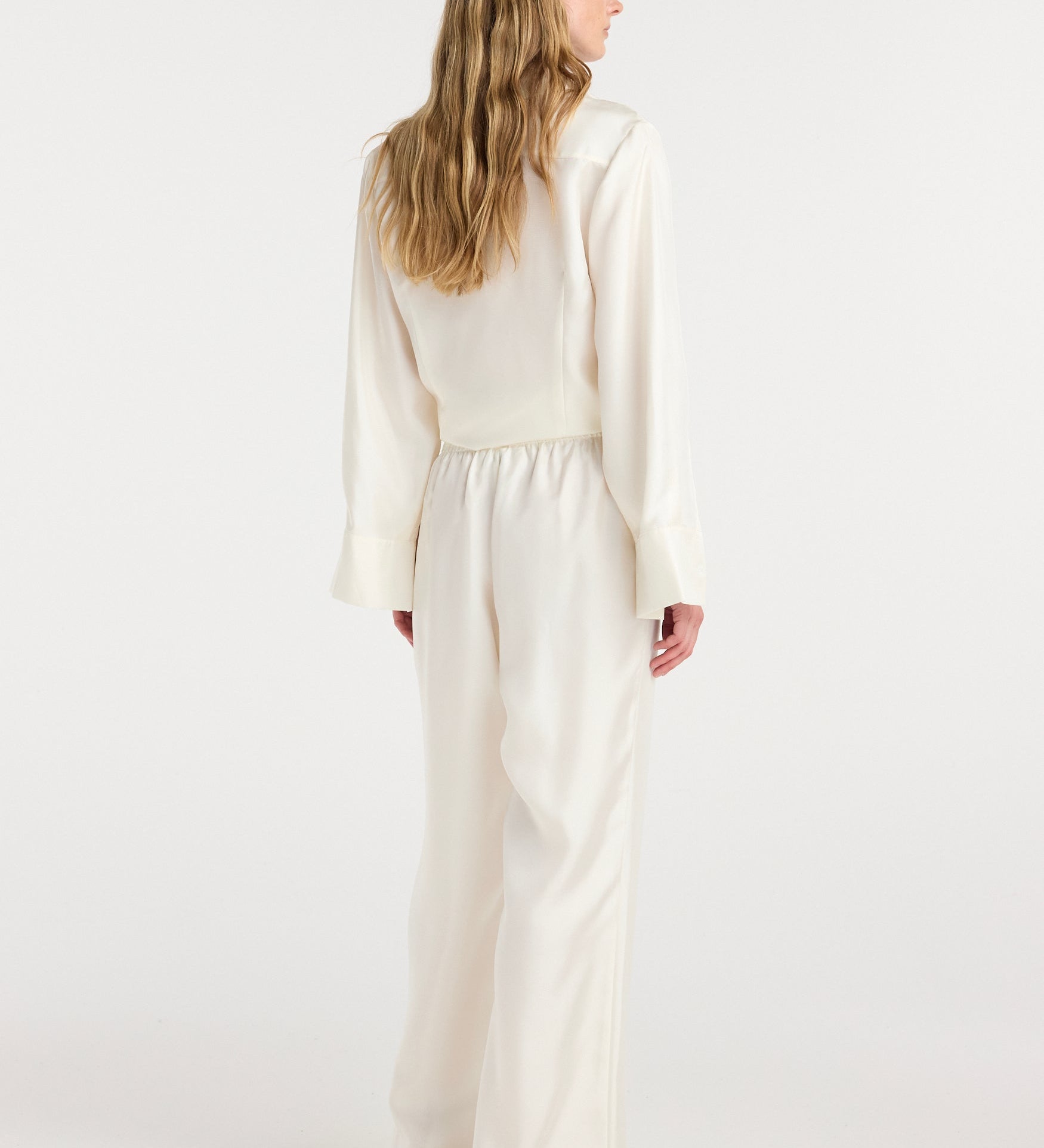 ROHE - Silk relaxed trousers | cream