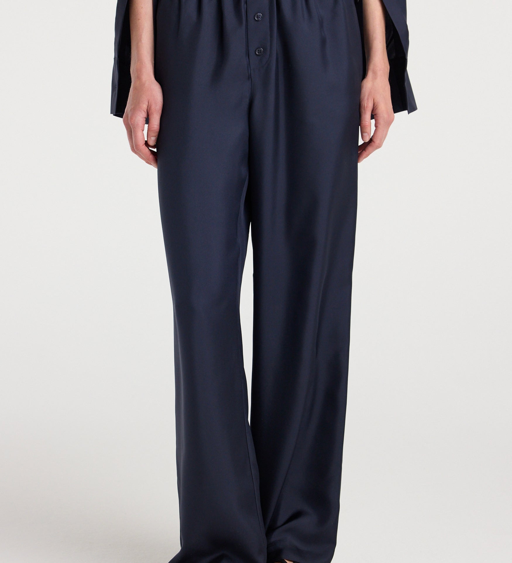 ROHE - Silk relaxed trousers | night