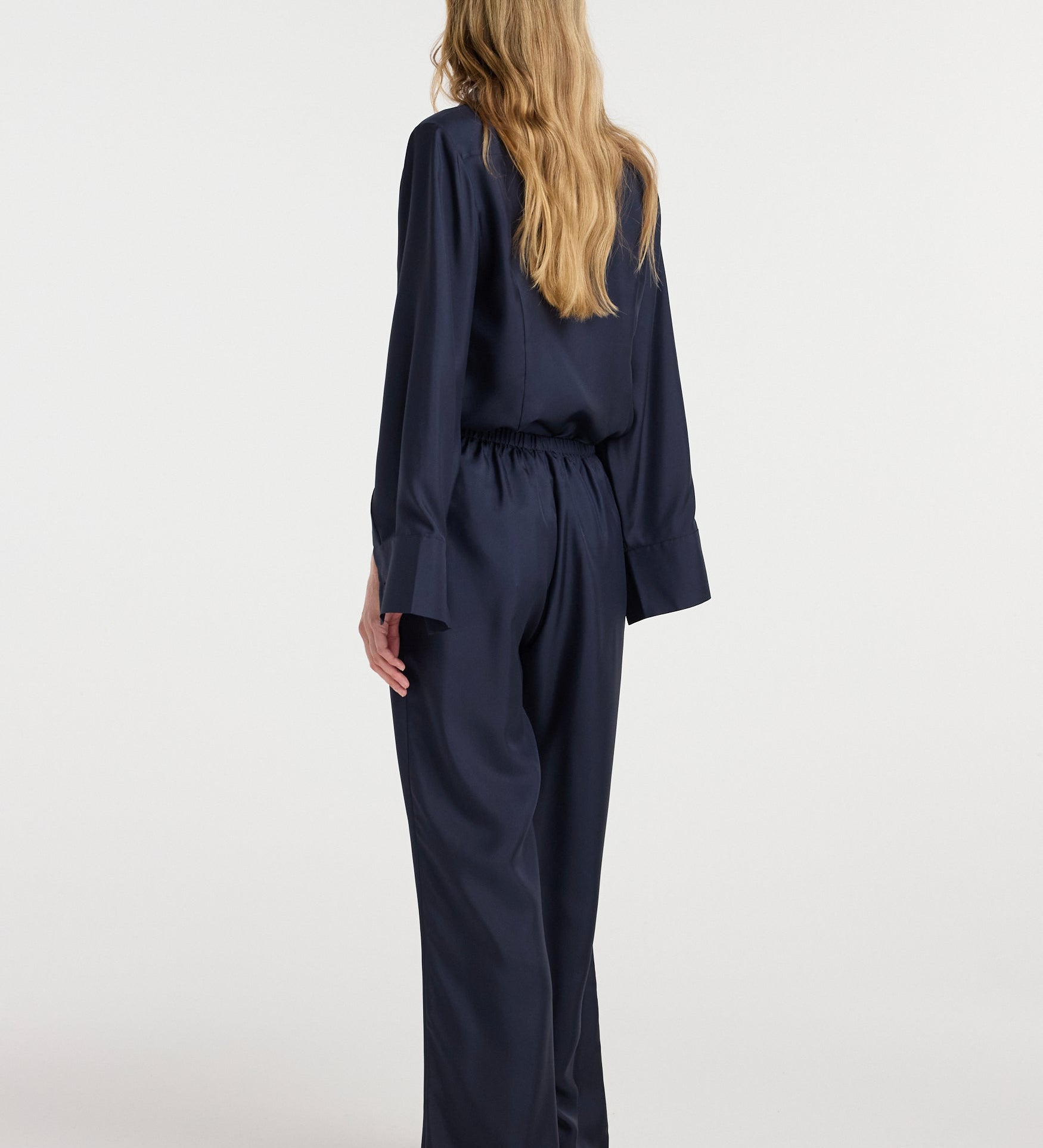 ROHE - Silk relaxed trousers | night