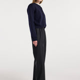ROHE - Relaxed fit trousers | anthracite melange