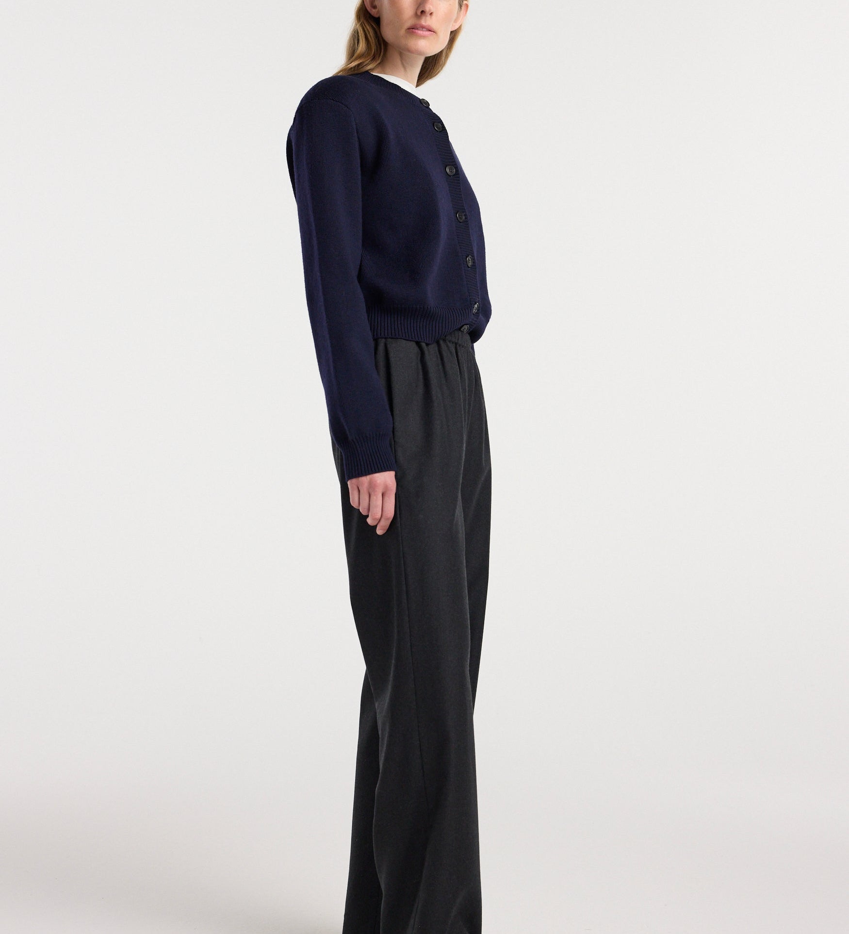 ROHE - Relaxed fit trousers | anthracite melange