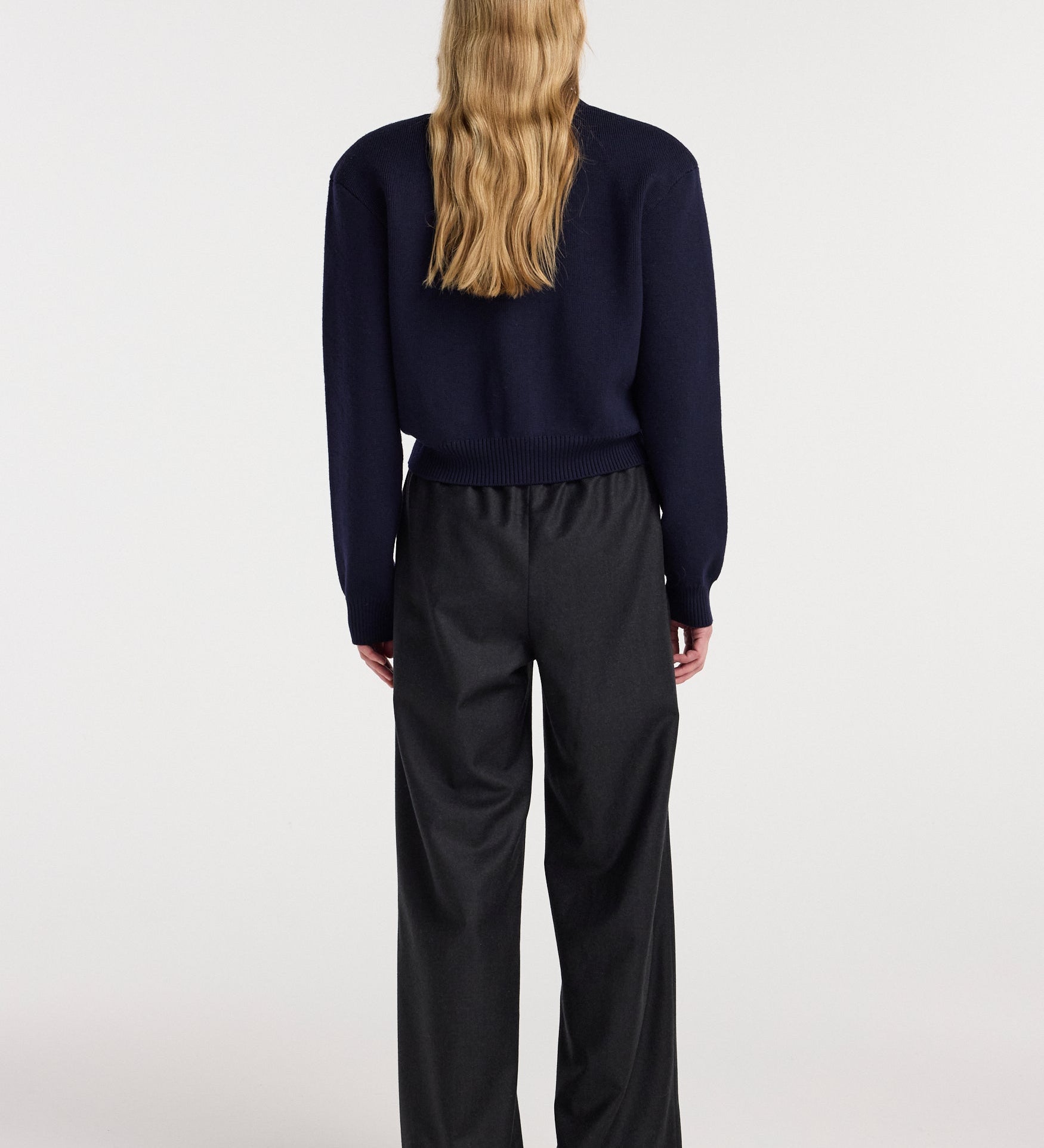 ROHE - Relaxed fit trousers | anthracite melange